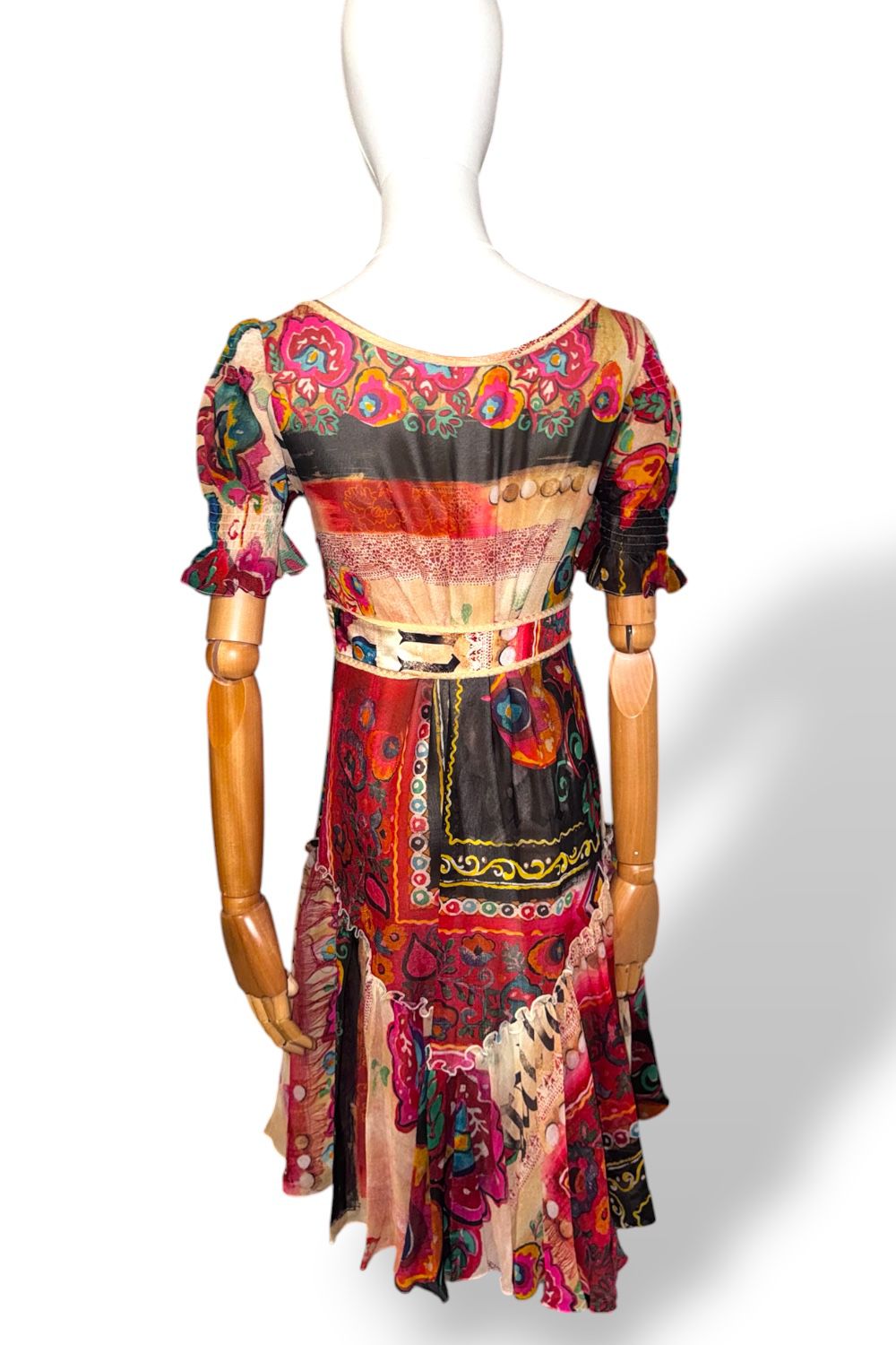 Archival John Galliano Patchwork Silk Dress - Early 2000s