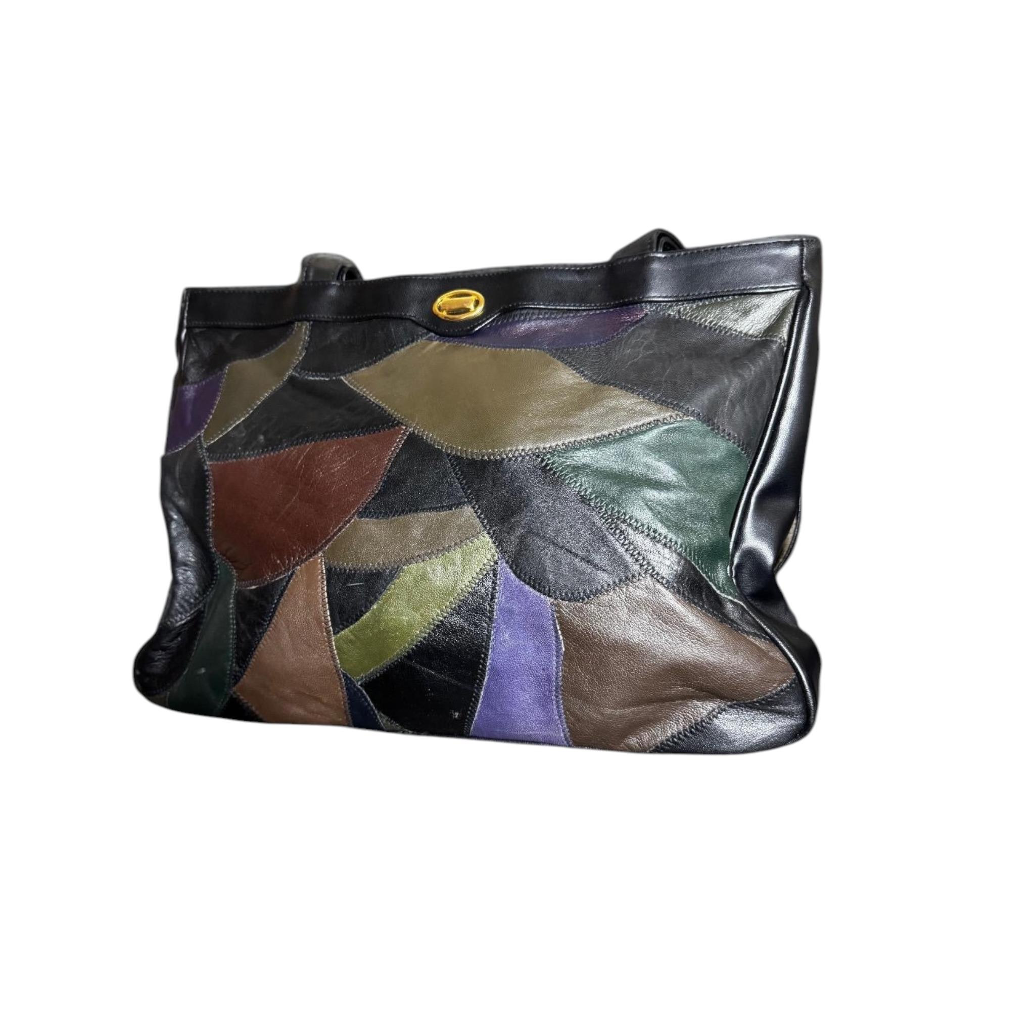 Borsa in pelle multicolor grande