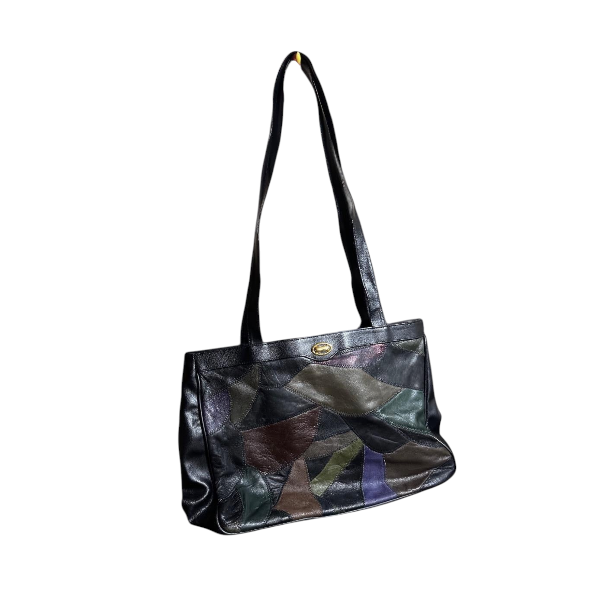Borsa in pelle multicolor grande