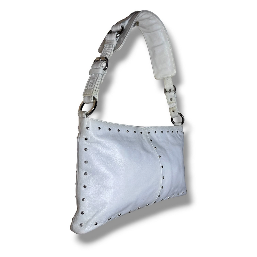 Borsa a spalla Missoni in vera pelle color ghiaccio