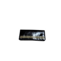 Pochette "Obsidian Studs" in Pelle Nera Lucida con Dettagli Gold