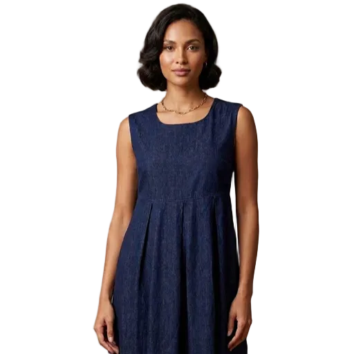 Abito 'S Max Mara in denim di cotone blu notte