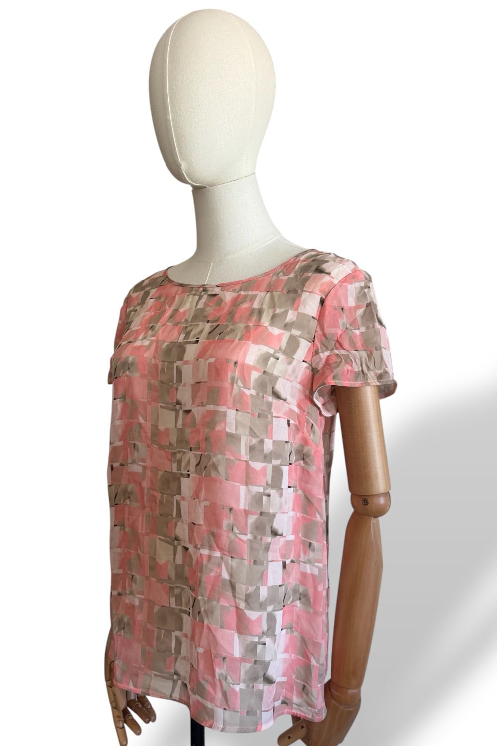 Armani Collezioni Printed Short Sleeve Blouse