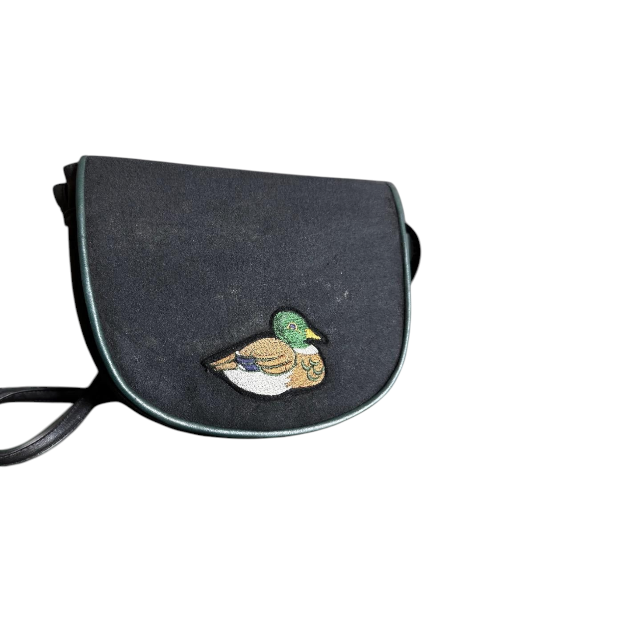 Borsa a tracolla vintage con ricamo "Germano Reale"