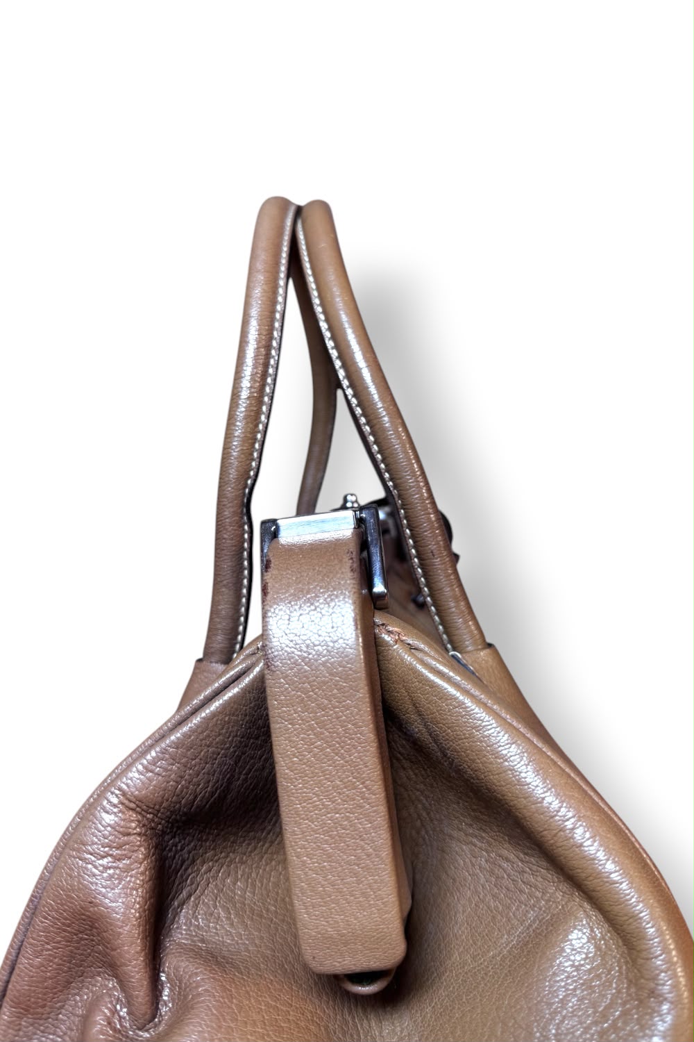 Borsa Prada Madras in Pelle Camel