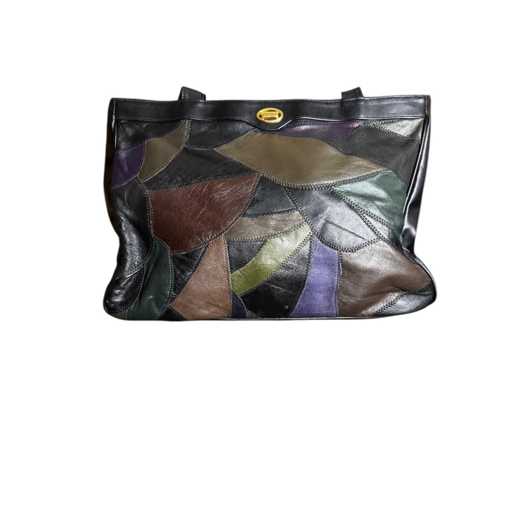 Borsa in pelle multicolor grande
