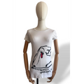 T-shirt Armani Jeans bianca con grafica e paillettes