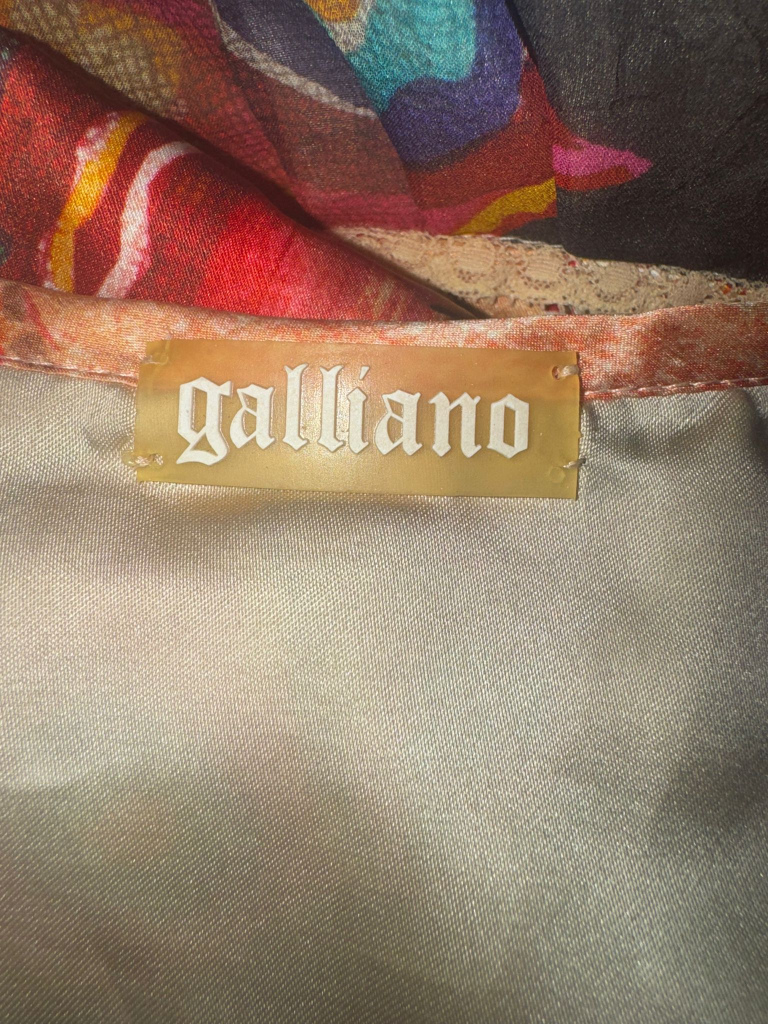 Archival John Galliano Patchwork Silk Dress - Early 2000s
