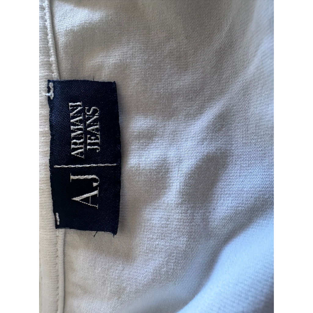 T-shirt Armani Jeans bianca con grafica e paillettes