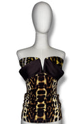 Top Corpetto Roberto Cavalli Animalier e Raso
