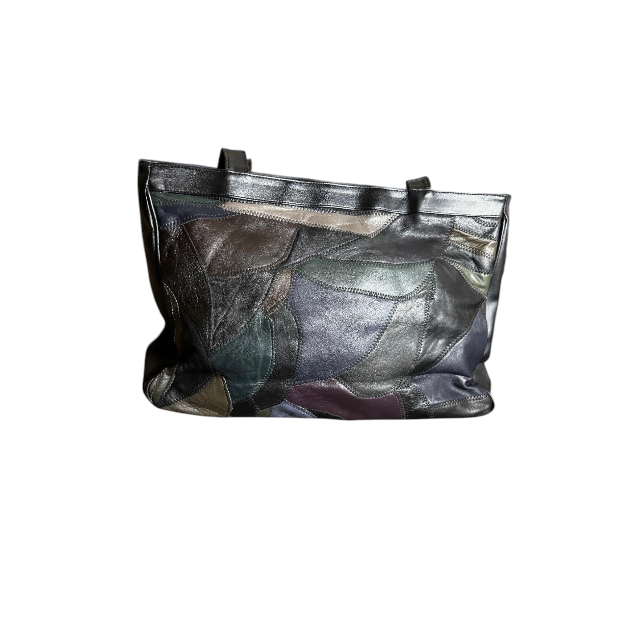 Borsa in pelle multicolor grande