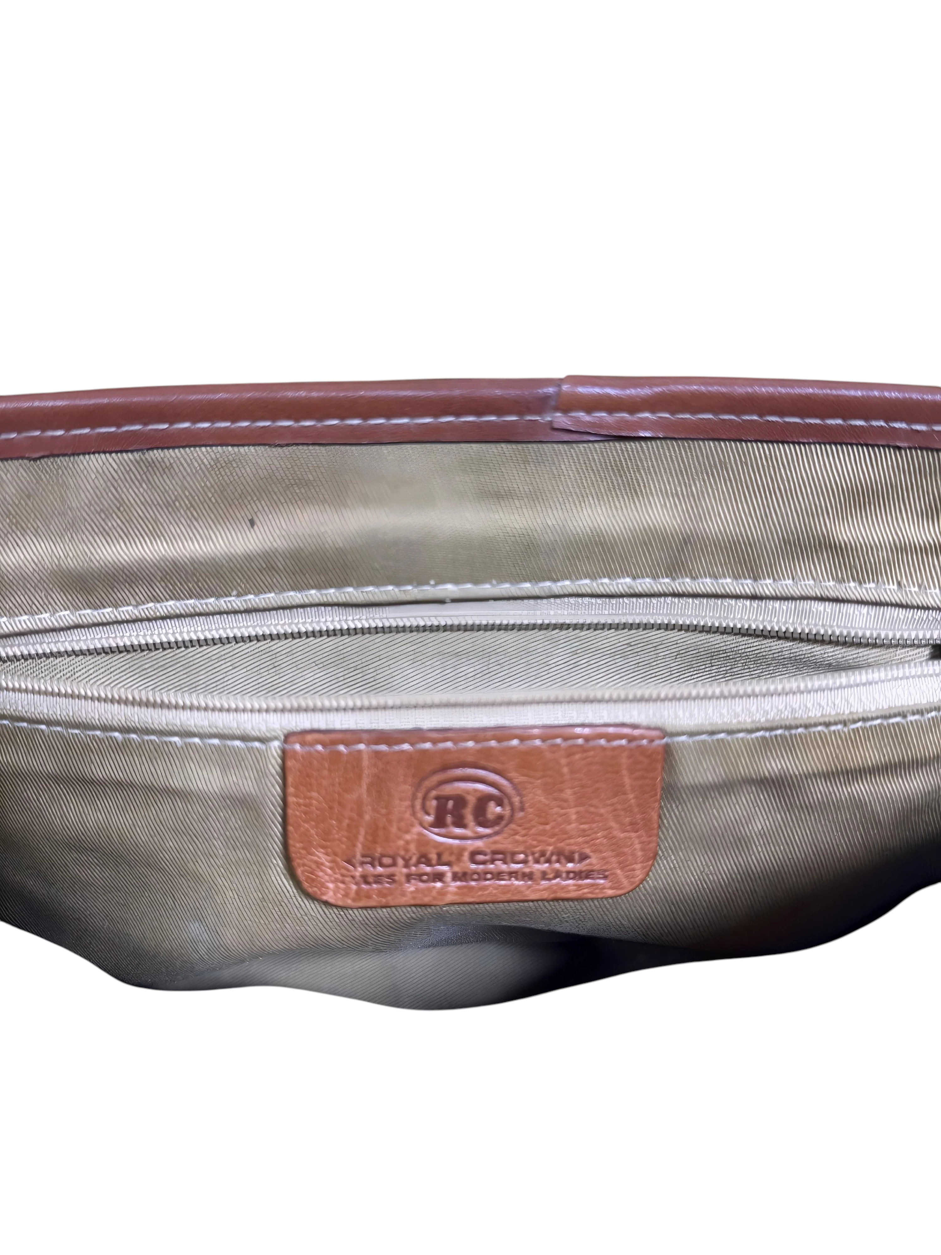 Borsa a tracolla vintage in pelle nera – Interno Tartan – Da restaurare