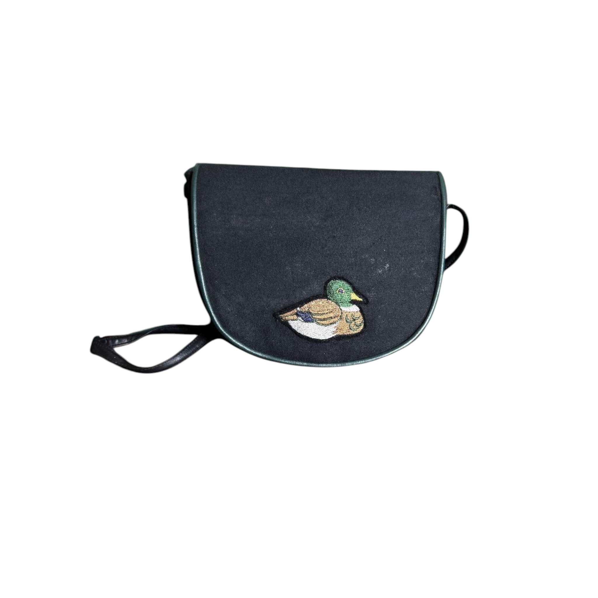 Borsa a tracolla vintage con ricamo "Germano Reale"