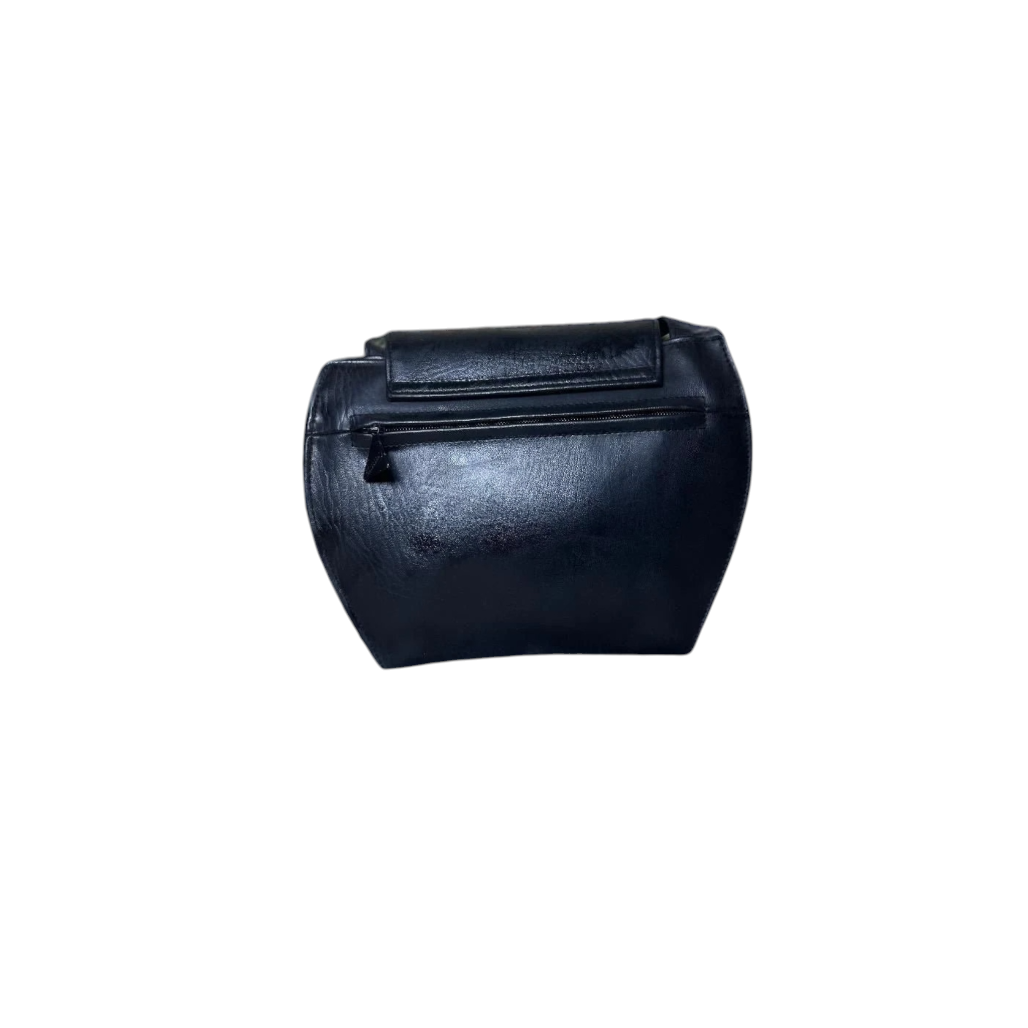 Borsa a spalla vintage in pelle nera