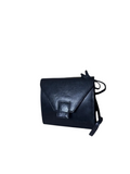 Borsa a mano vintage in pelle nera - Design strutturato e minimale