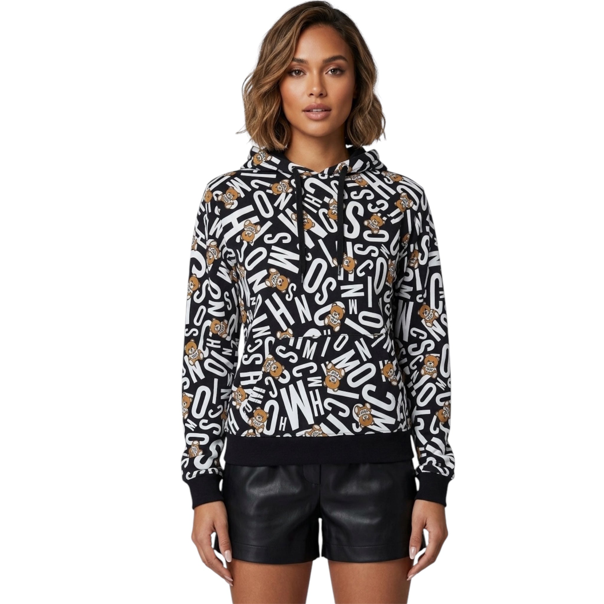 Felpa Moschino Teddy & Logo All-Over