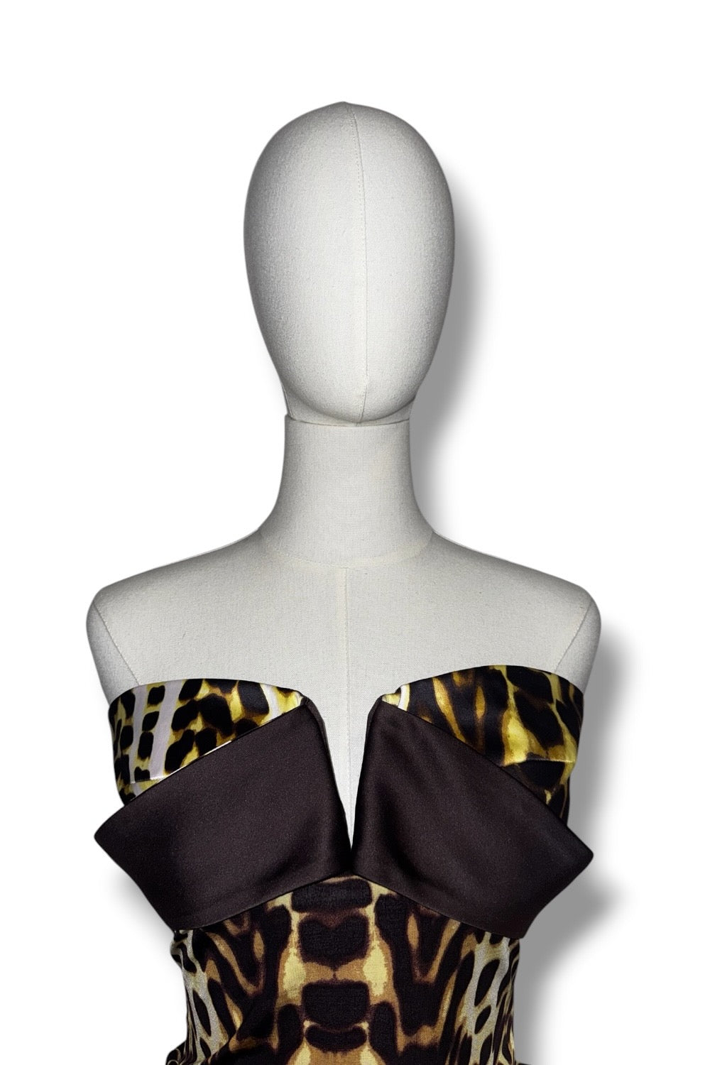 Top Corpetto Roberto Cavalli Animalier e Raso