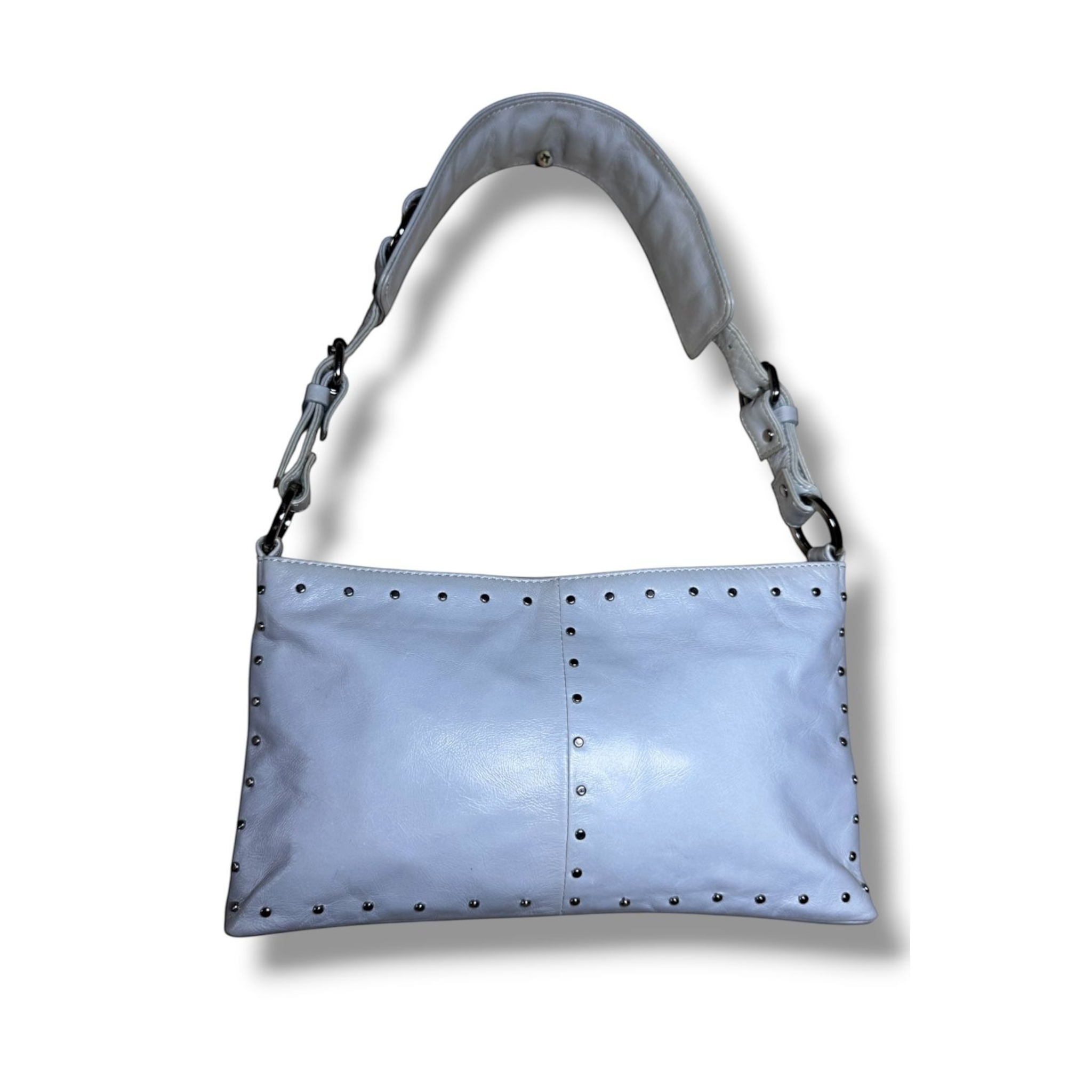 Borsa a spalla Missoni in vera pelle color ghiaccio