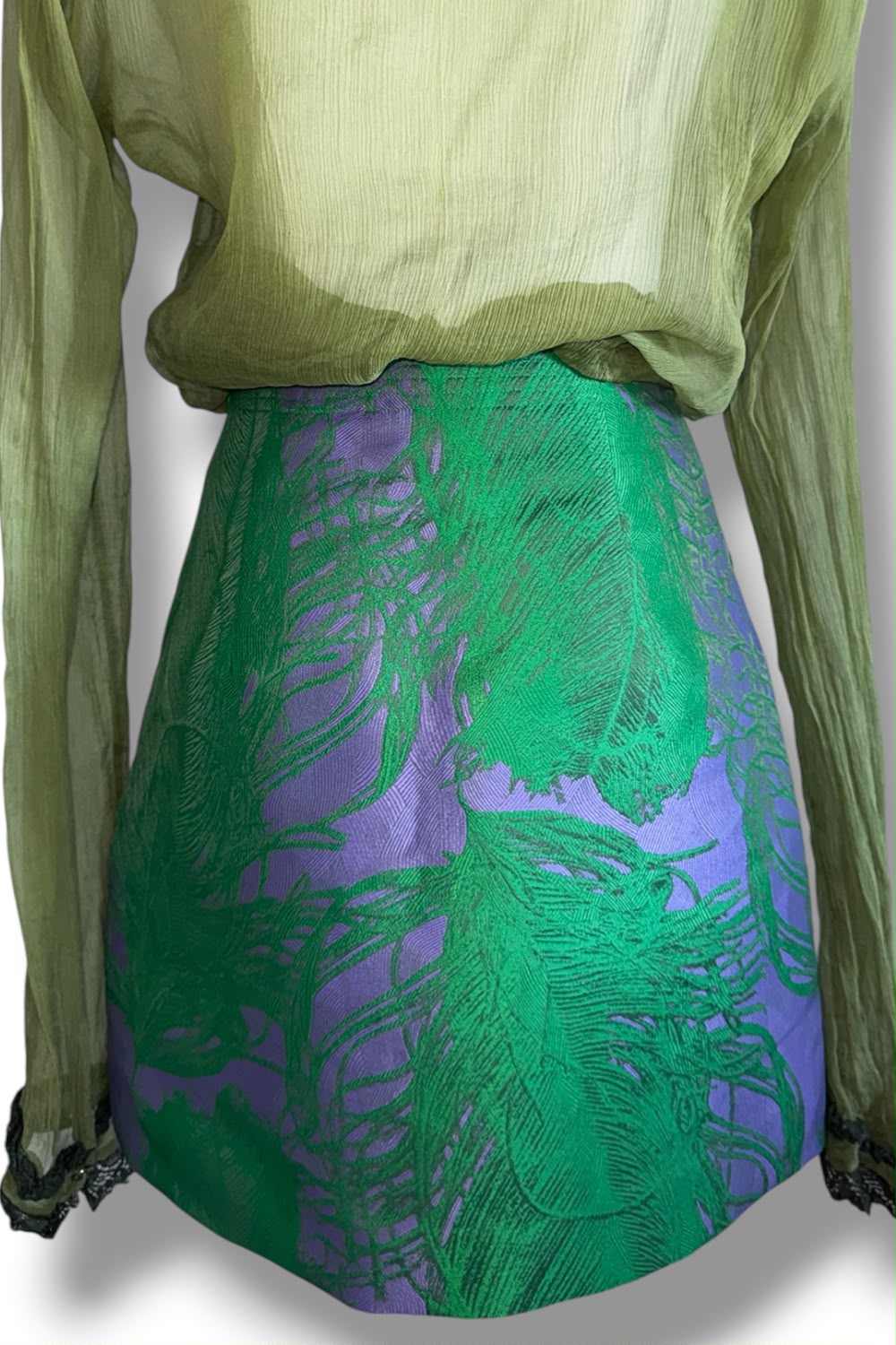 Mini Gonna Jacquard Iris Apfel x H&M – Edizione Limitata (Tg. XS / EU 34)