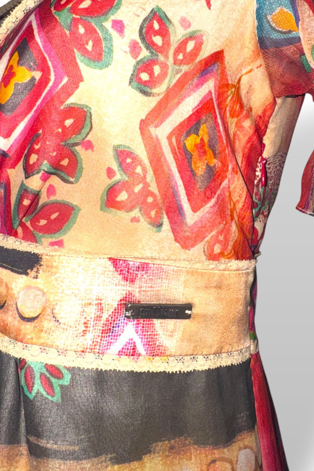 Archival John Galliano Patchwork Silk Dress - Early 2000s