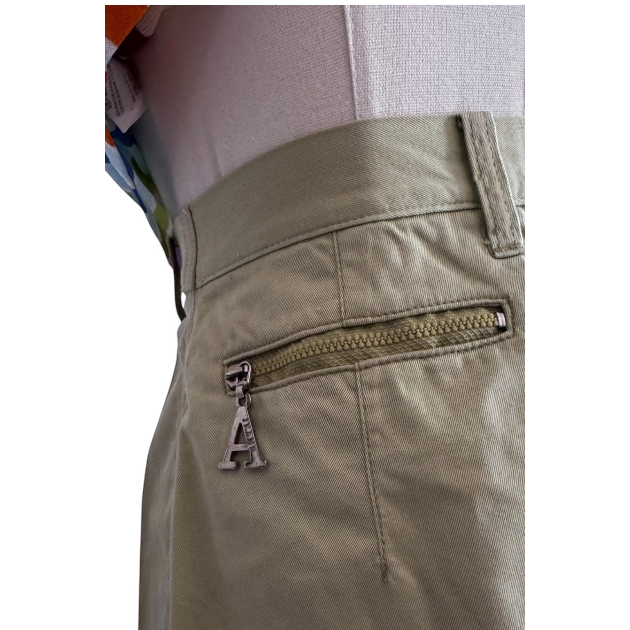 Minigonna Armani Jeans vintage verde salvia con zip