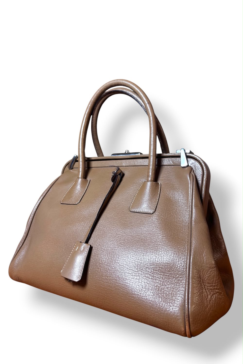 Borsa Prada Madras in Pelle Camel