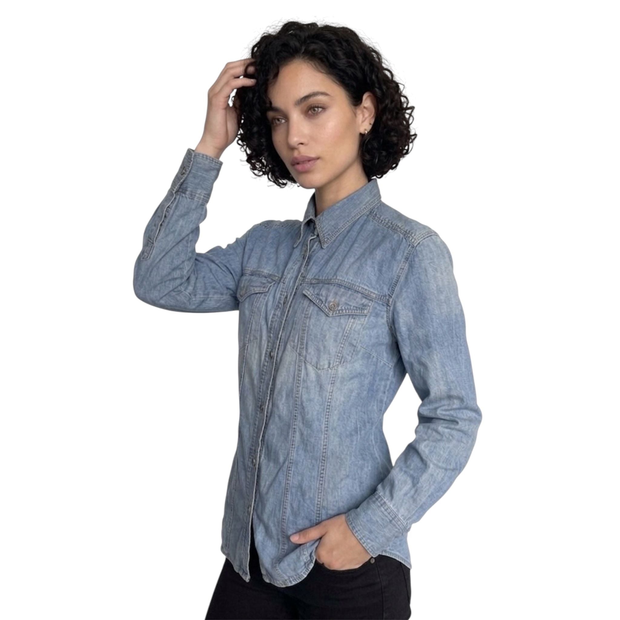 Camicia in Denim Versace Jeans Couture - Vintage Originale
