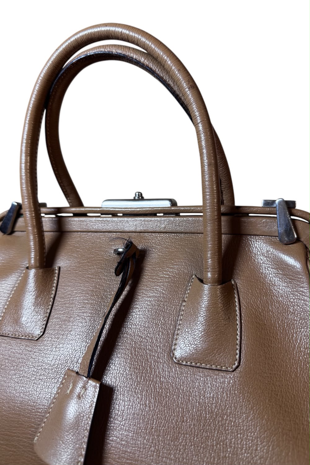 Borsa Prada Madras in Pelle Camel
